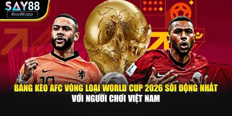 Bảng kèo AFC vòng loại World Cup 2026 sôi động nhất với người chơi Việt Nam