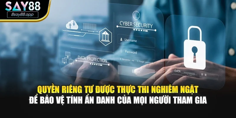Quyền riêng tư được thực thi nghiêm ngặt để bảo vệ tính ẩn danh của mọi người tham gia