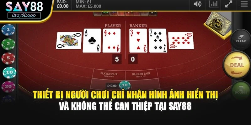 Thiết bị người chơi chỉ nhận hình ảnh hiển thị và không thể can thiệp tại SAY88
